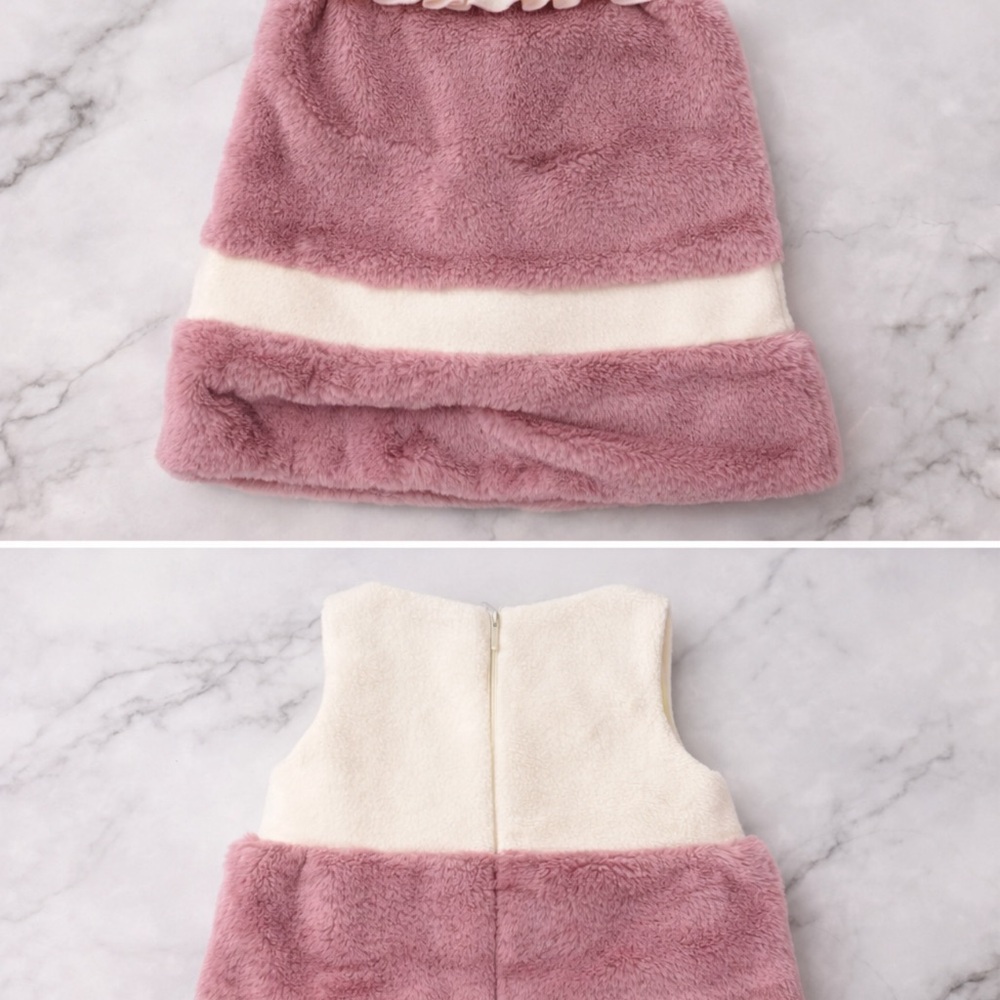 Baby Girl Faux Fur Dress | Size 6 Months